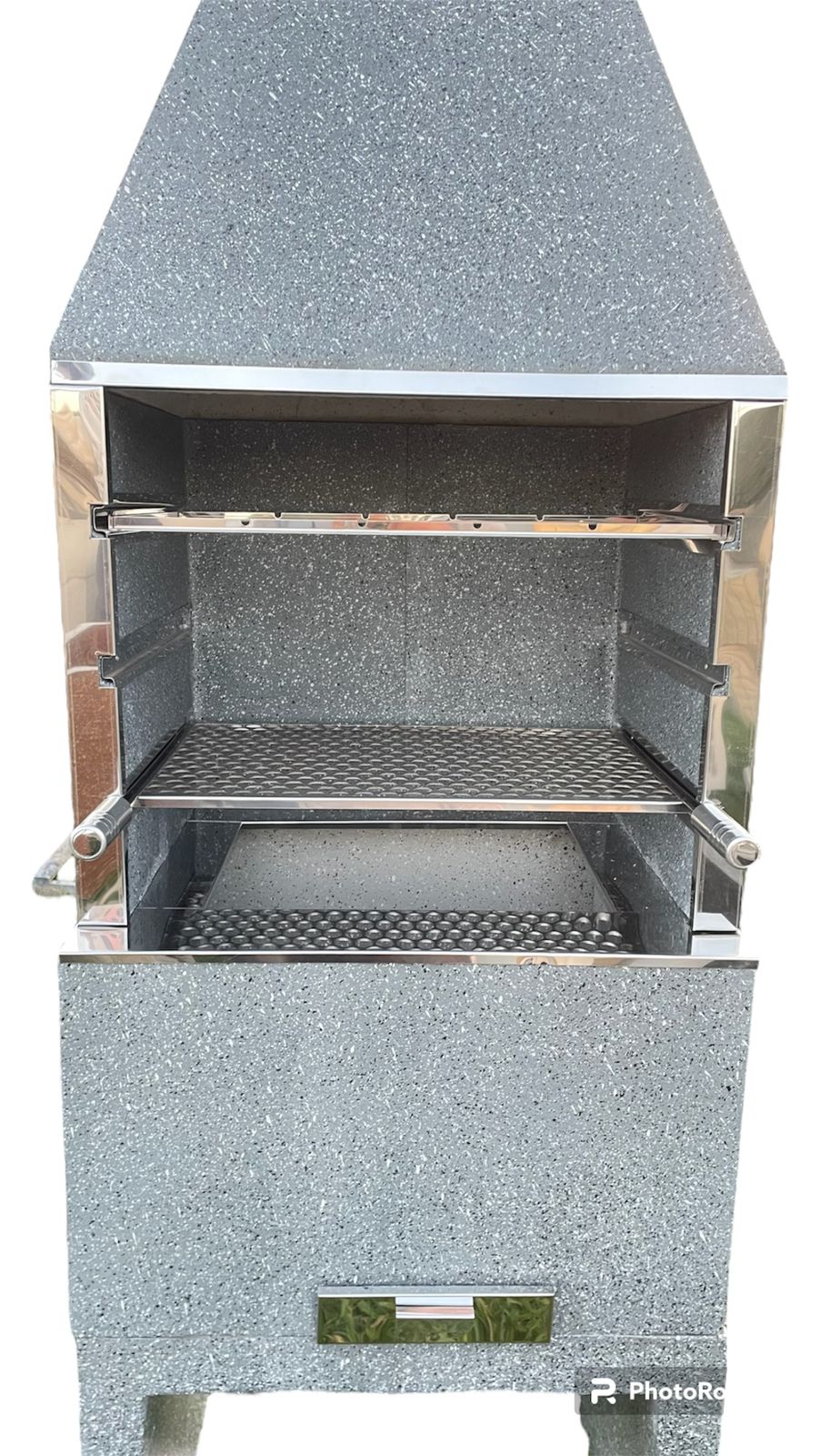 Churrasqueira Pré-moldada Granilha Cinza -